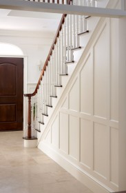 Recessed Paneled Wainscoting on staircase