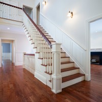 Paneled Wainscoting around walls of staircase