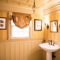 Wainscot Solutions Recessed Paneled Paneled Wainscoting in bathroom