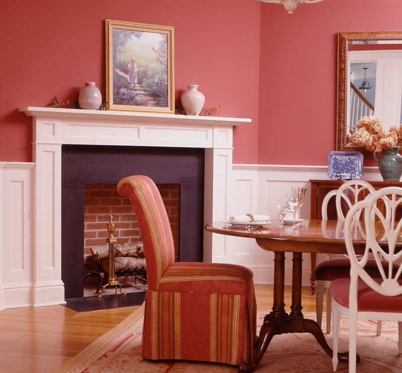 Mantel and Fireplace Surround - wainscoting for the fireplace