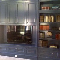 Blue Built In Cabinets by Wainscot Solutions