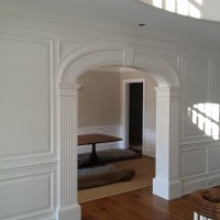 custom wainscoting entryway using Paneled Columns