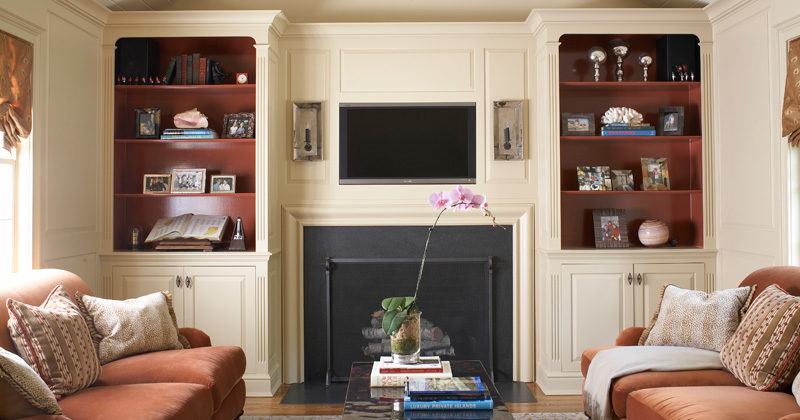 fireplace mantel wainscoting