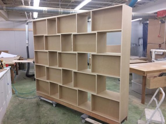 unfinished custom shelf